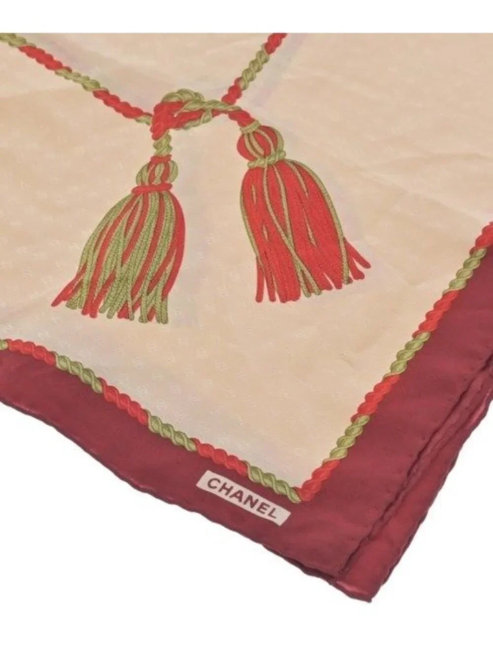 Chanel Bandana Scarf Beige